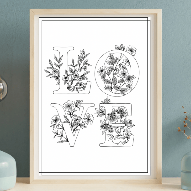 Floral Letters Posters